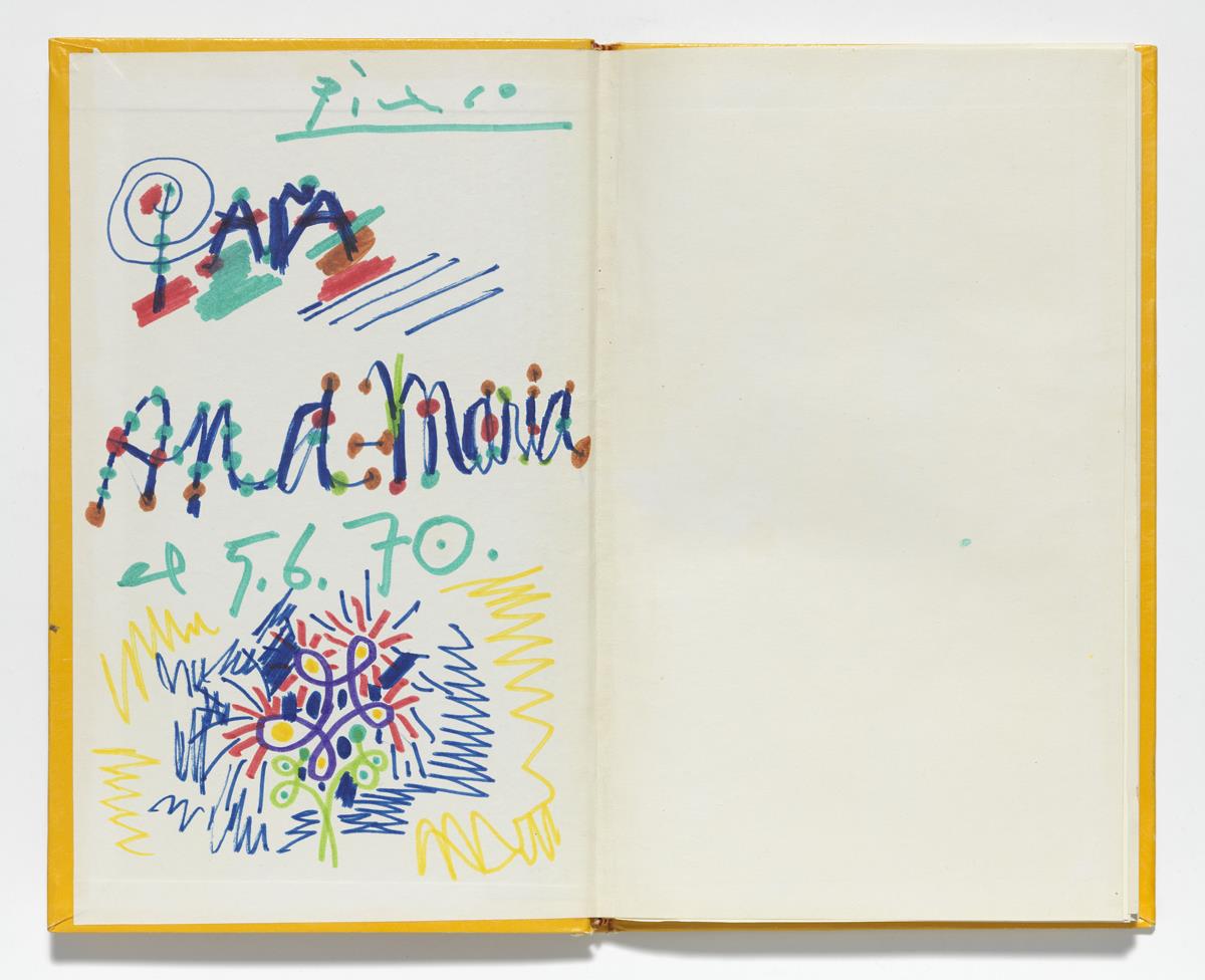 Dedicatòria amb ram de flors