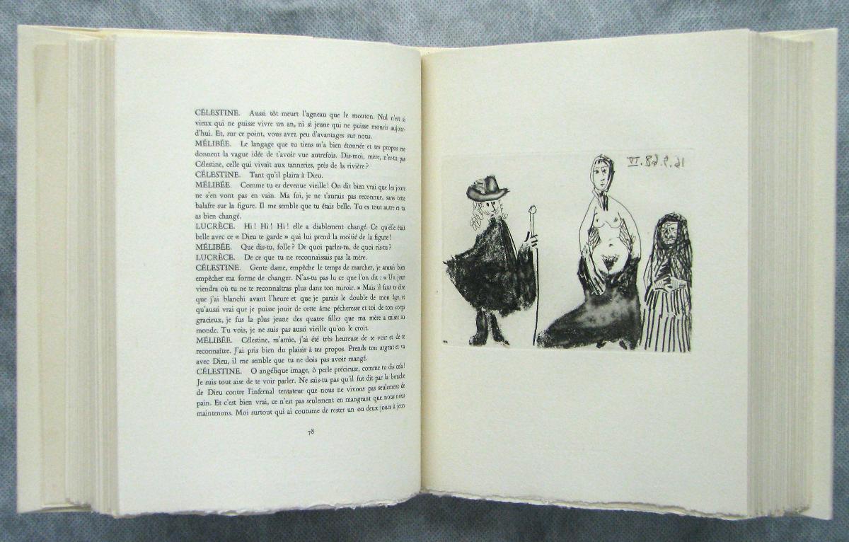 Prostituta joven, la Celestina y caballero