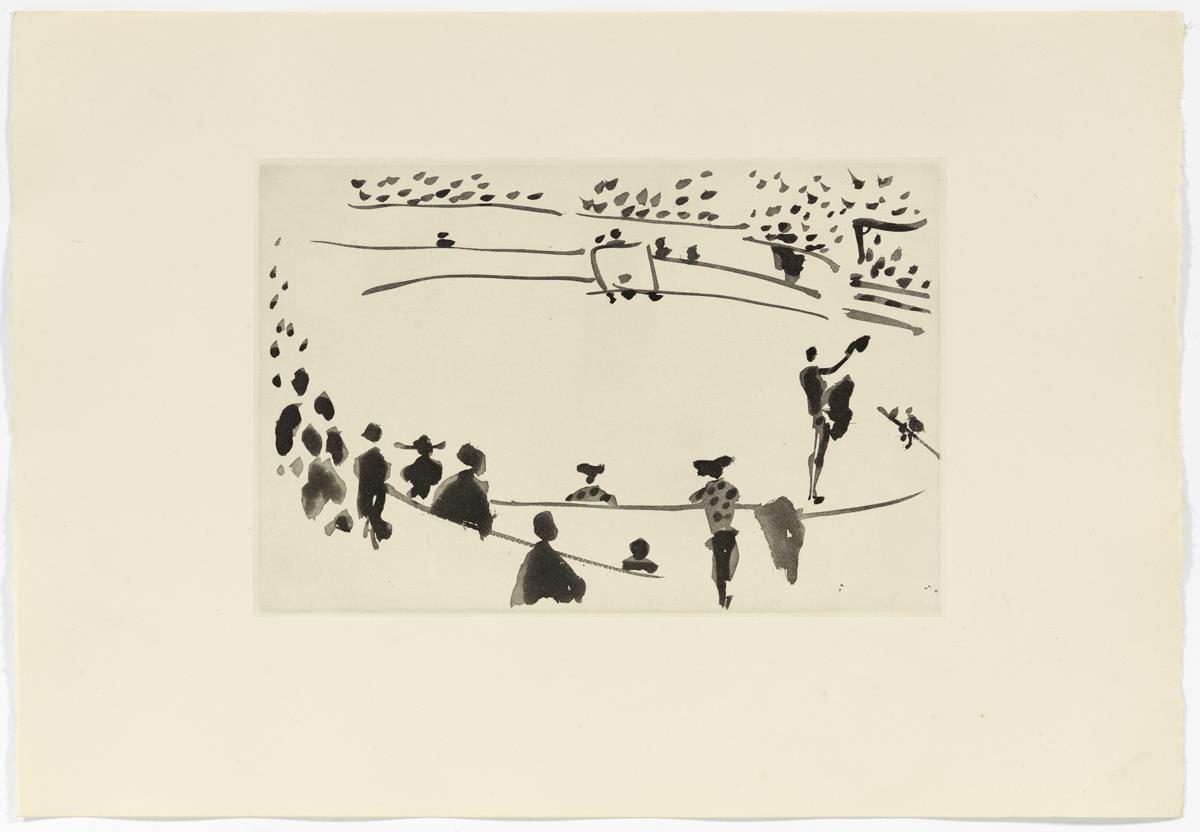 "El matador brinda la muerte del toro"