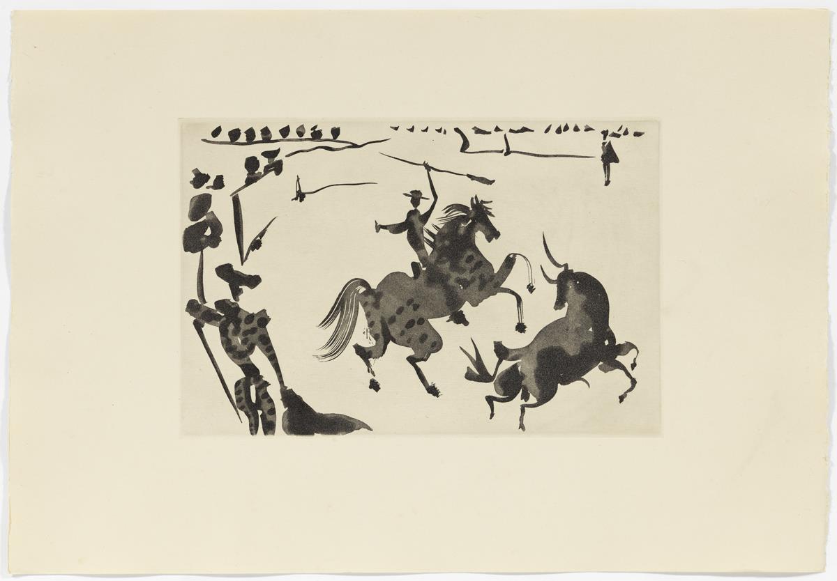 "Alaceando a un toro"