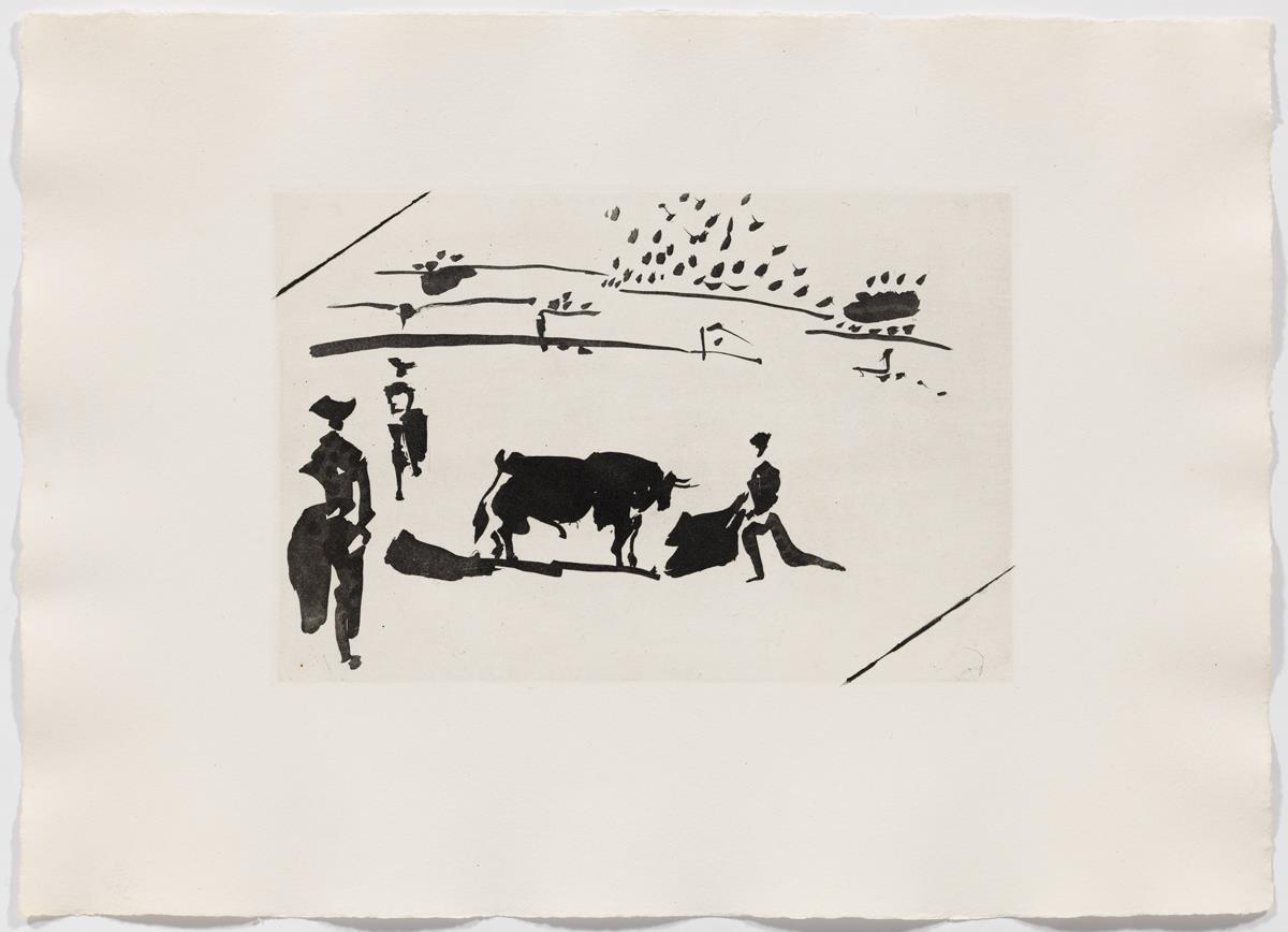 "Citando al toro con la capa"