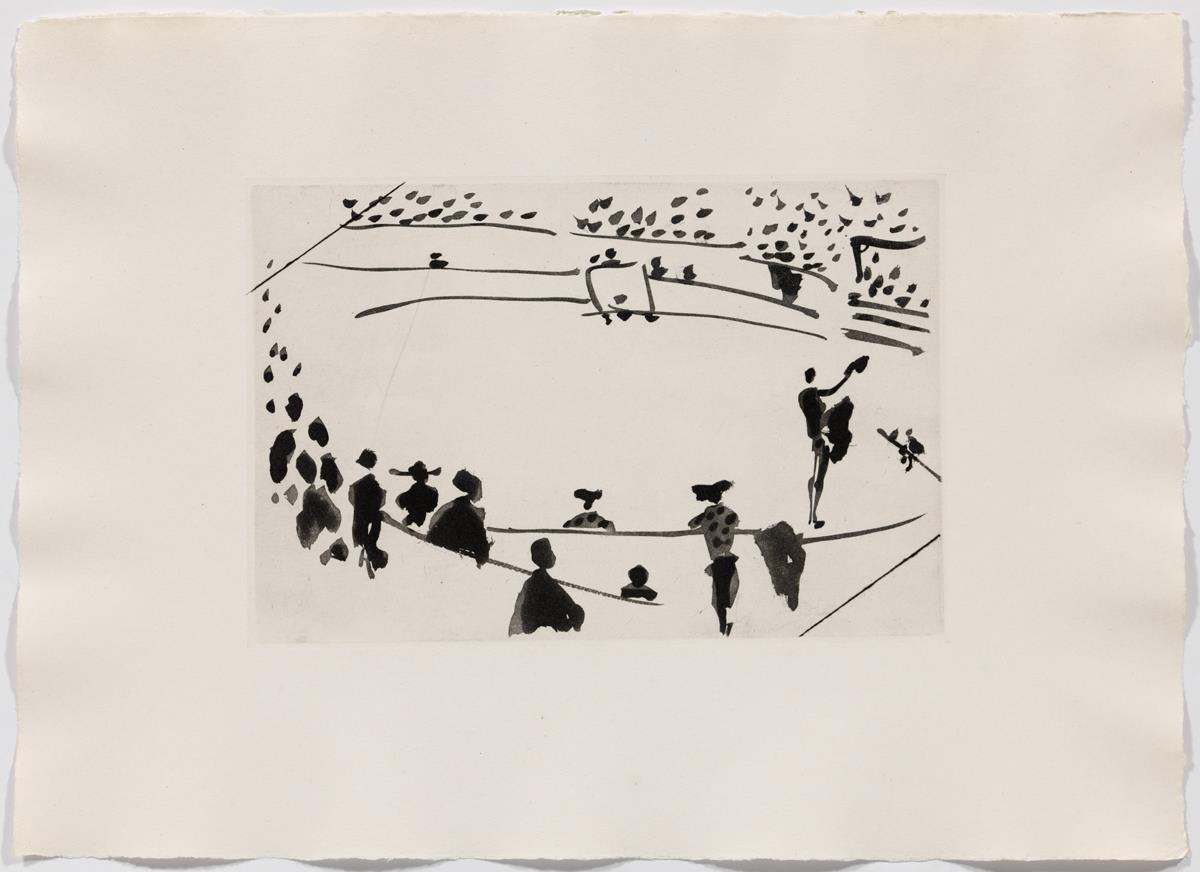 "El matador brinda la muerte del toro"