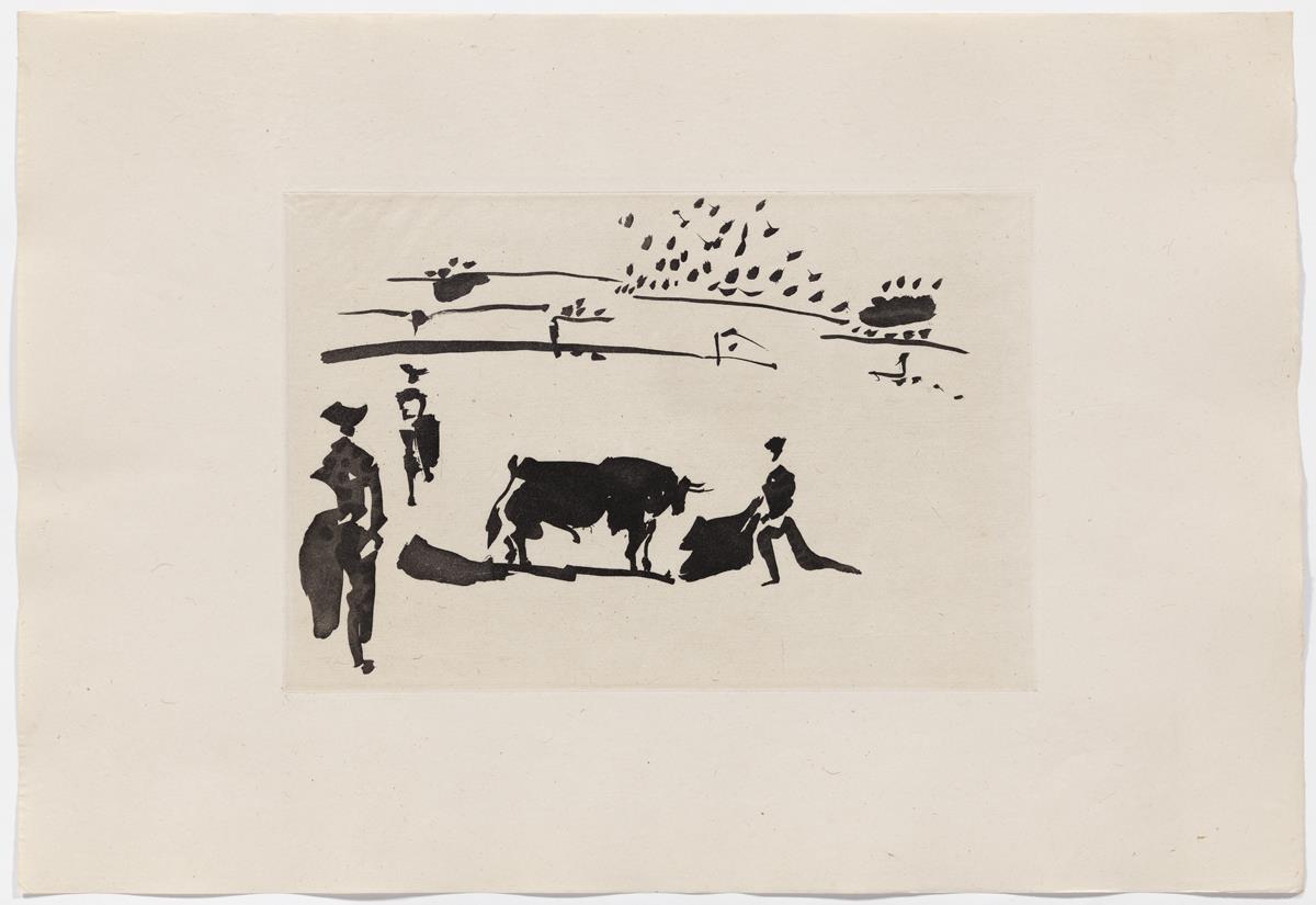 "Citando al toro con la capa"