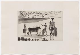 Bullfighter Signalling the Death of the Bull after the Stab
