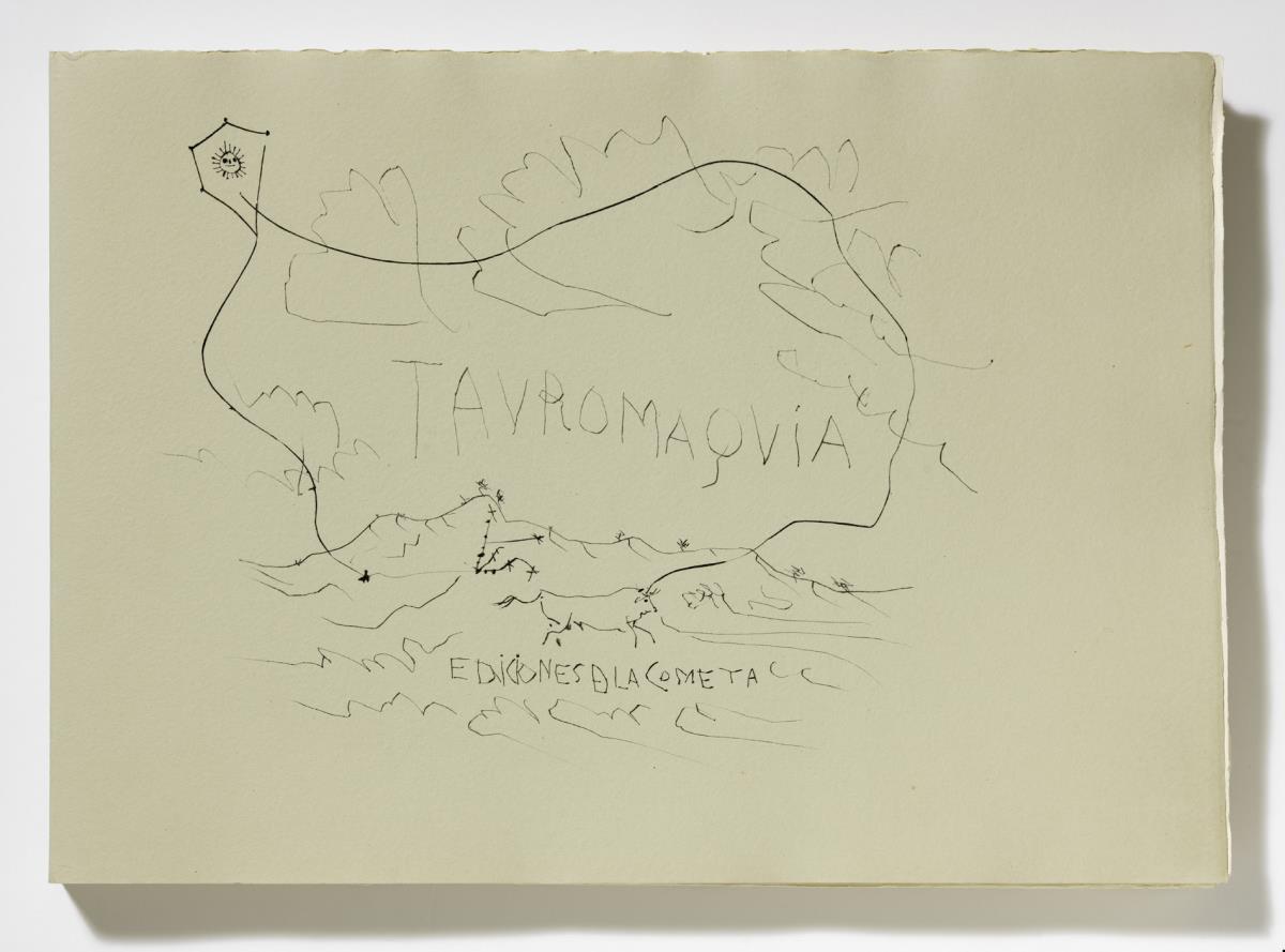 Tauromaquia: paisaje con toro y cometa