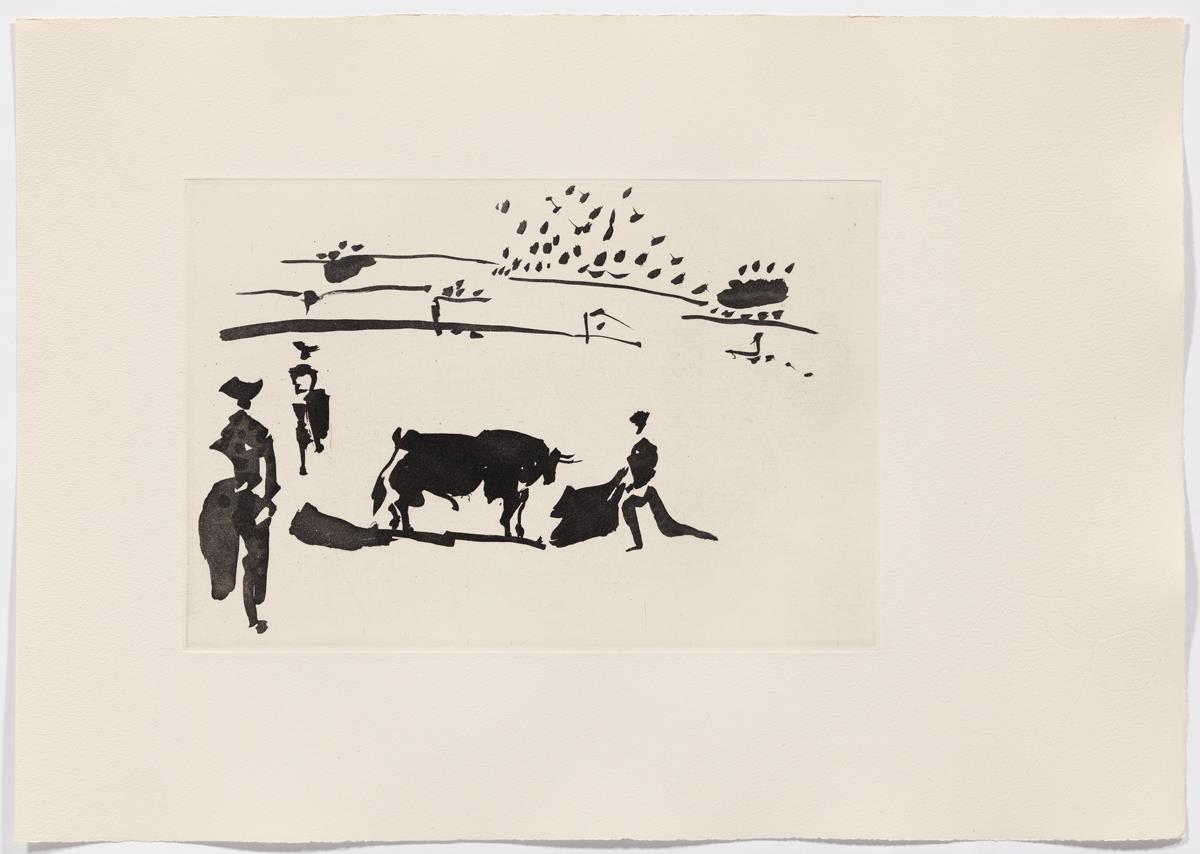 "Citando al toro con la capa"