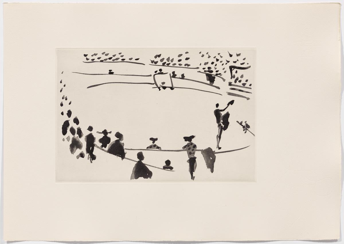 "El matador brinda la muerte del toro"