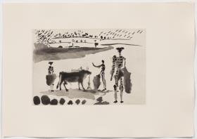 Bullfighter Signalling the Death of the Bull after the Stab
