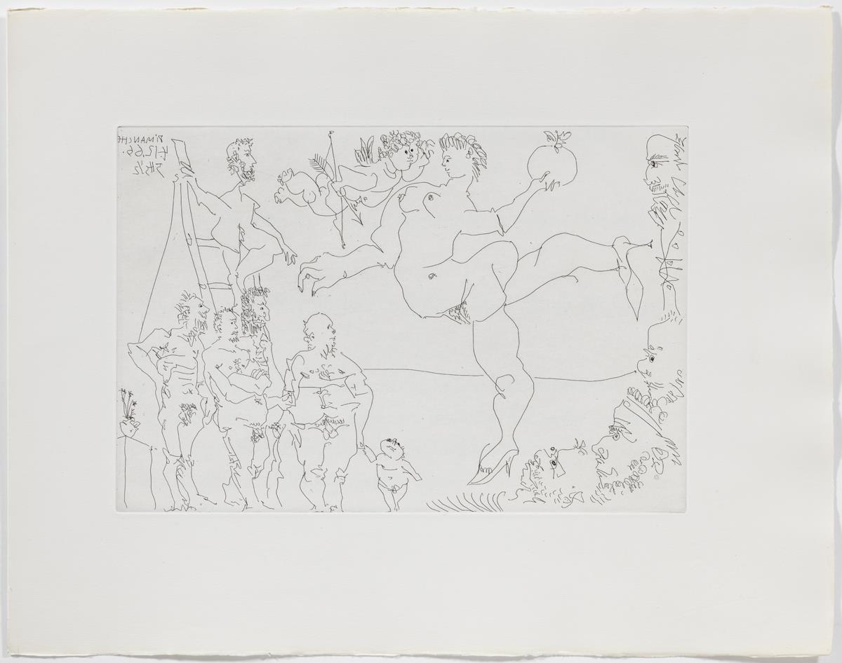 Escena circense amb Venus i la poma d'or, i un amoret