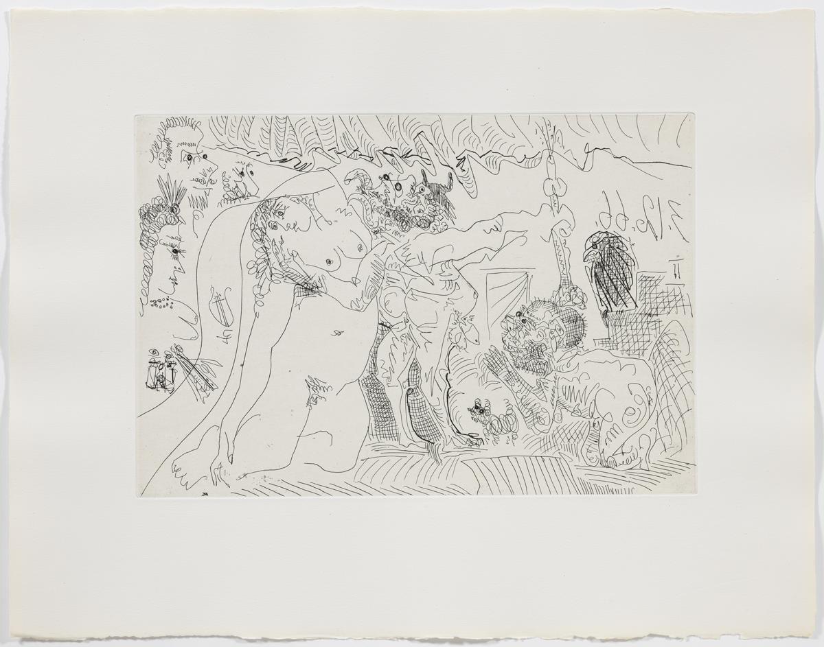 At the Theatre: The Cuckold Brandishing "Zeus's Thunderbolt", with the God's Eagle, etc.