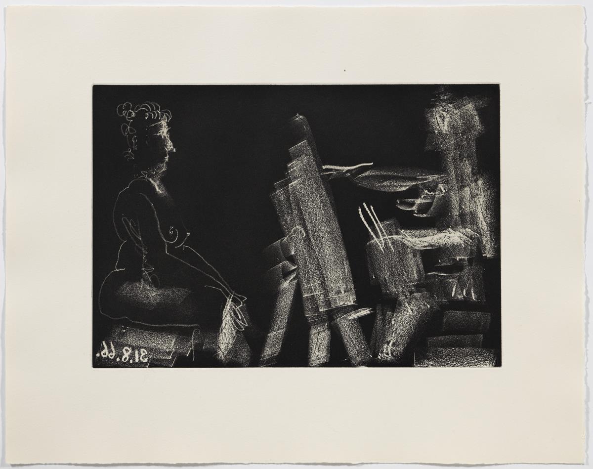 Painter and Model with a Bun