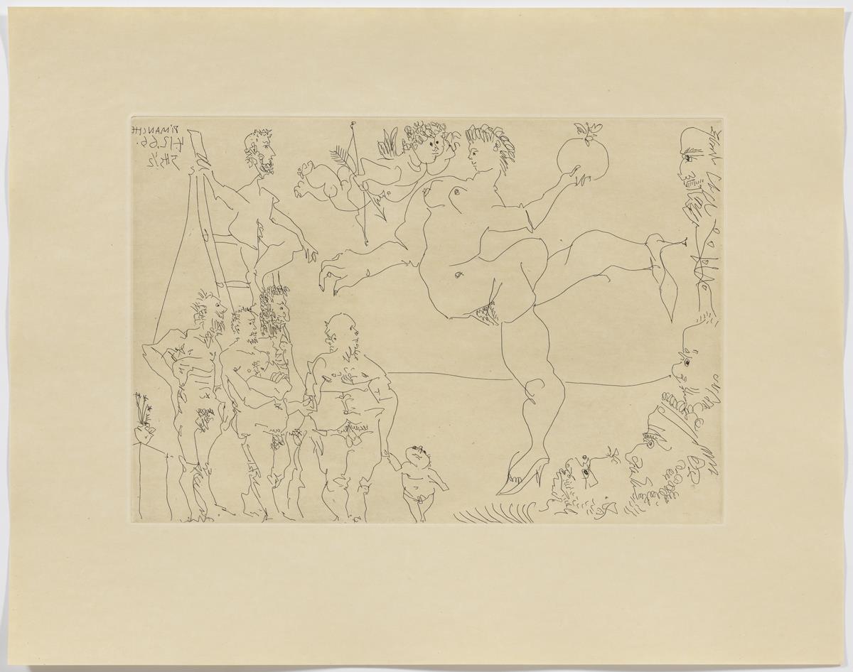 Escena circense amb Venus i la poma d'or, i un amoret