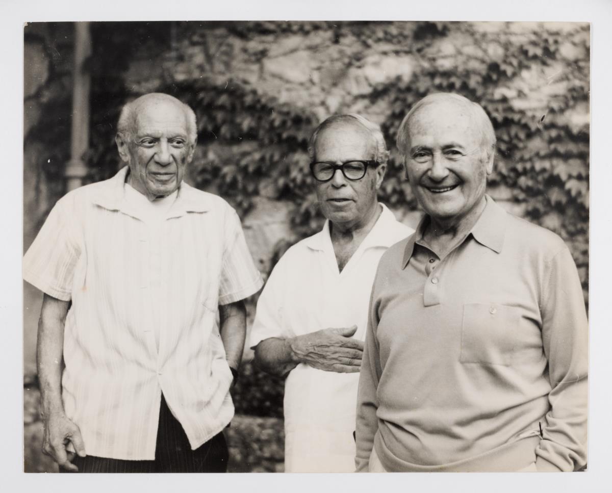 Pablo Picasso, Josep Lluís Sert and Joan Miró at Notre-Dame-de-Vie