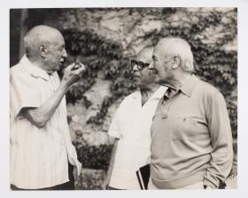 Pablo Picasso, Josep Lluís Sert y Joan Miró en Notre-Dame-de-Vie