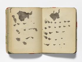 Torso de toros y puntos como simulacro de escritura