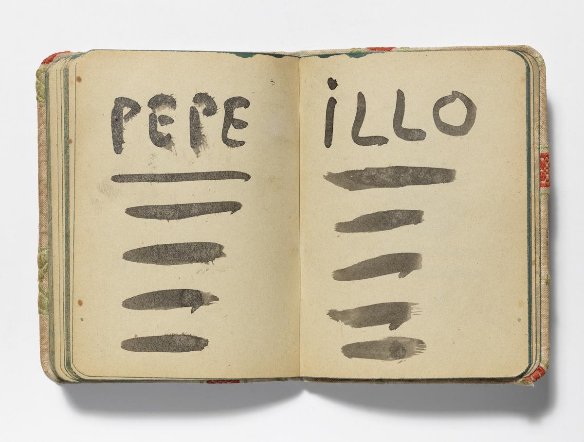 Anotacions manuscrites i ratlles com a simulacre d'escriptura