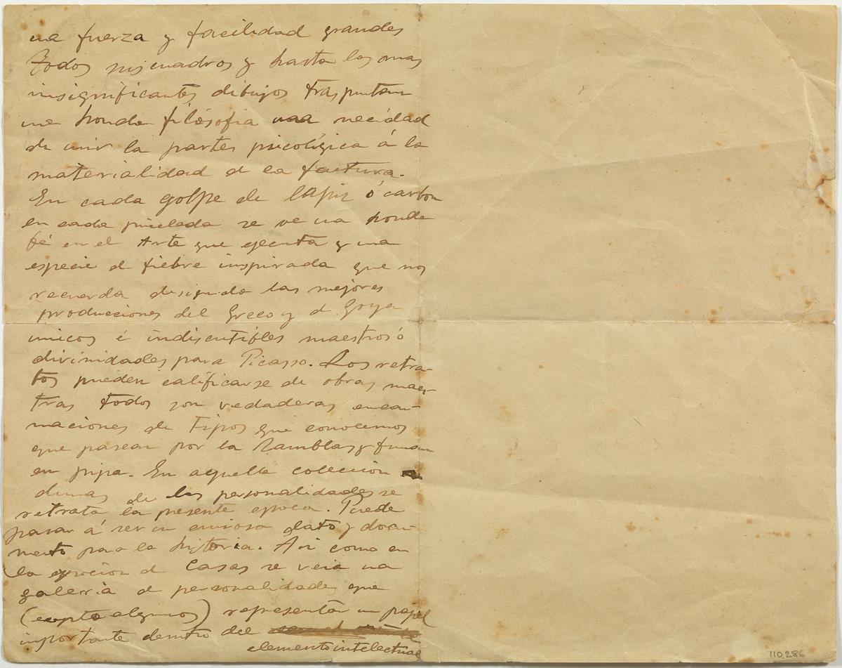 Letter from Carles Casagemas