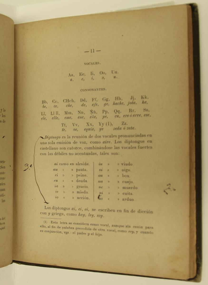 "Elementos de gramática castellana", pàg. 11