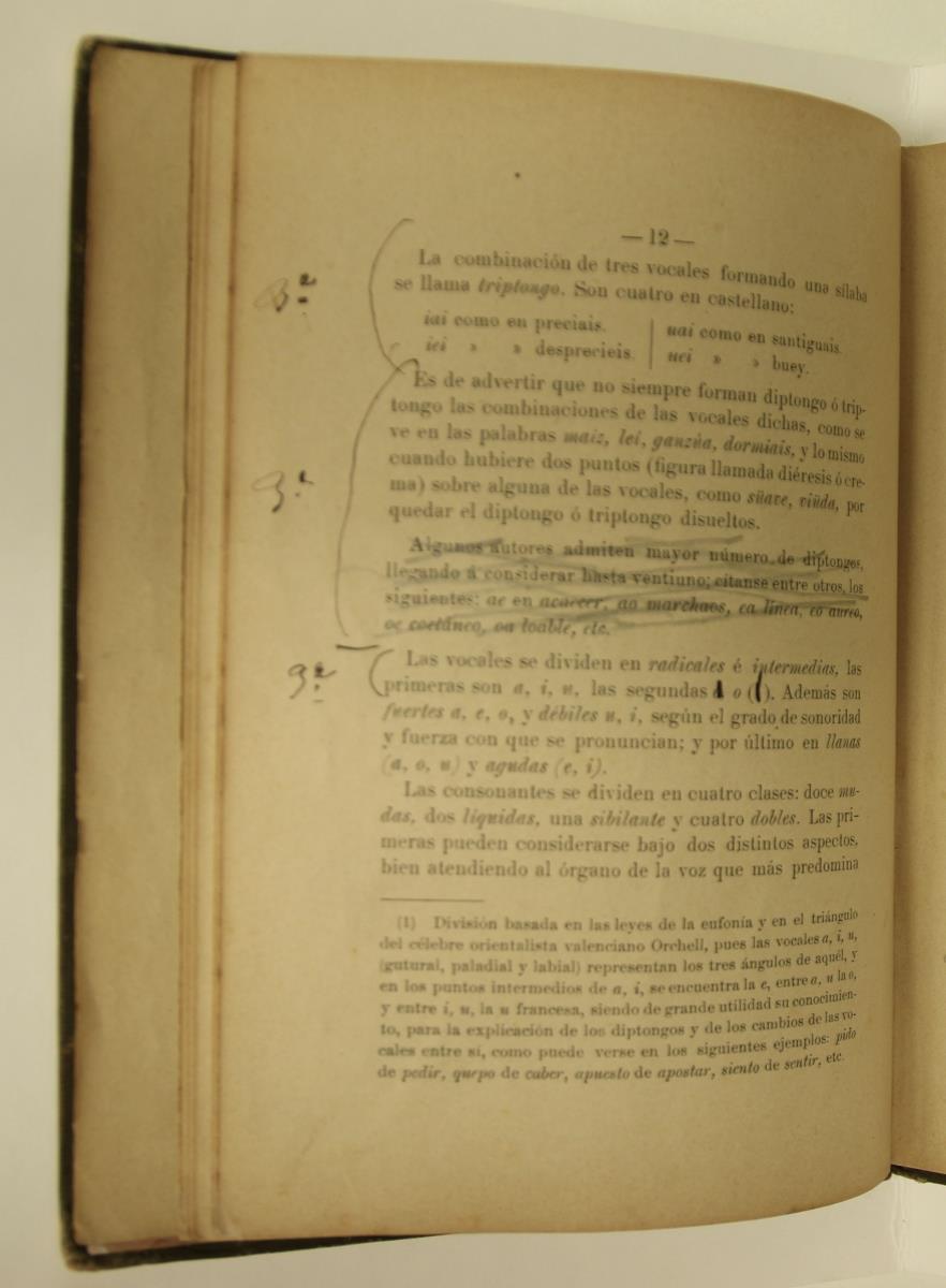 "Elementos de gramática castellana", pàg. 12