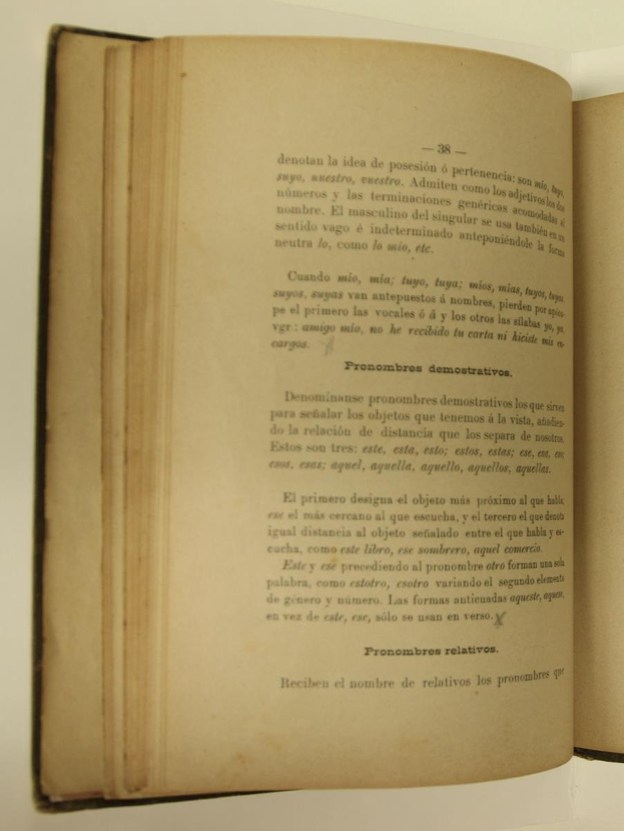 "Elementos de gramática castellana", pàg. 38