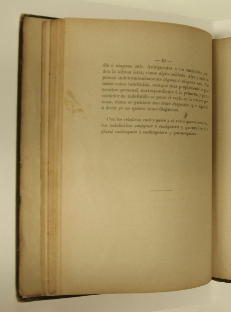 "Elementos de gramática castellana", pàg. 40