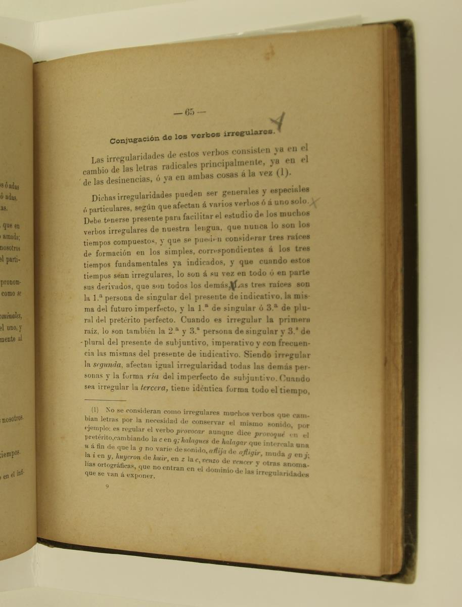 "Elementos de gramática castellana", pàg. 65