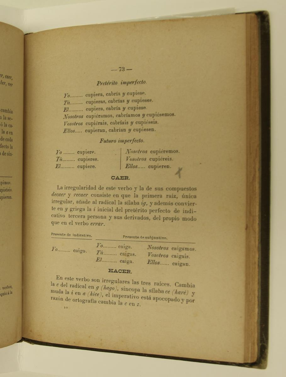 "Elementos de gramática castellana", pàg. 73
