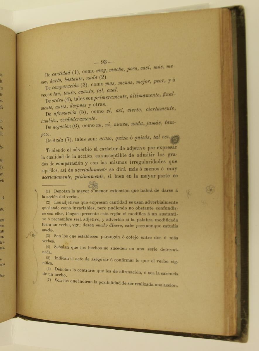 "Elementos de gramática castellana", pàg. 93