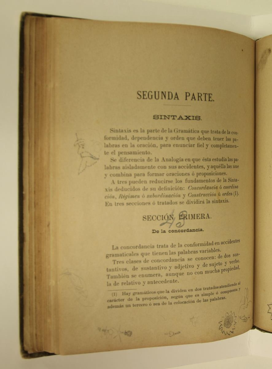 "Elementos de gramática castellana", pàg. 100