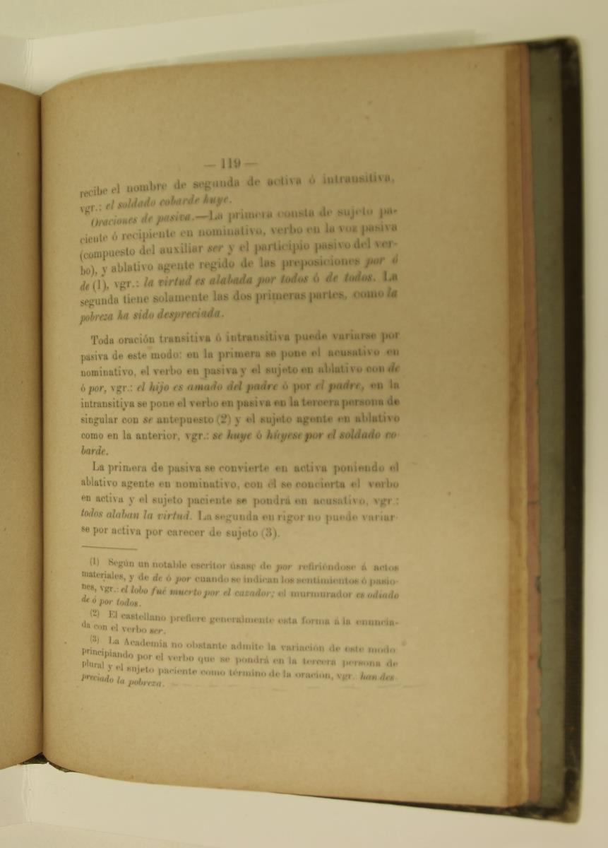 "Elementos de gramática castellana", pàg. 119
