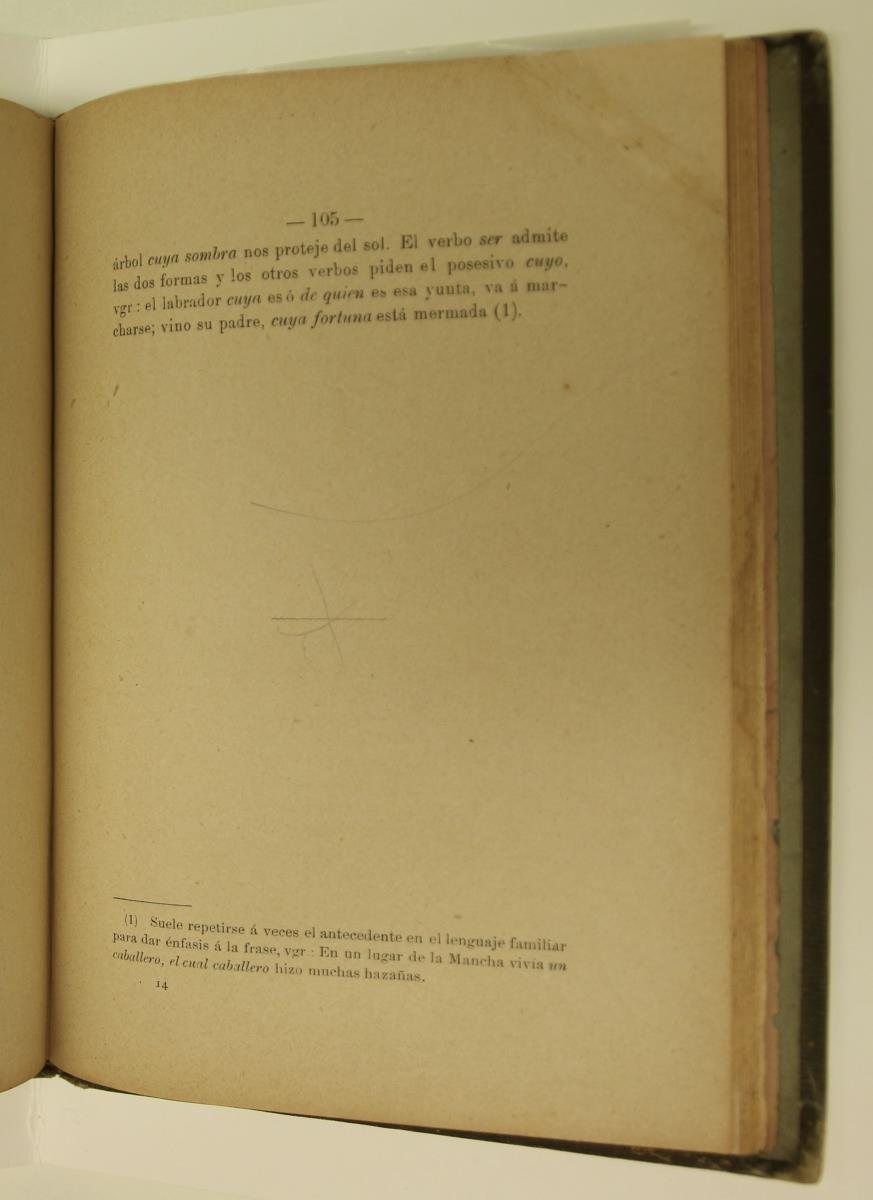 "Elementos de gramática castellana", pàg. 105