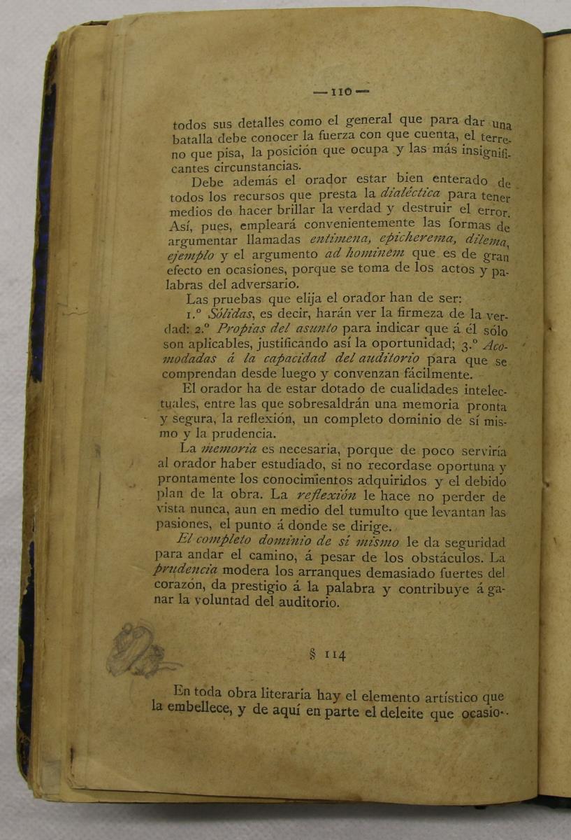 "Retórica y poética", pàg. 110